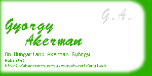 gyorgy akerman business card